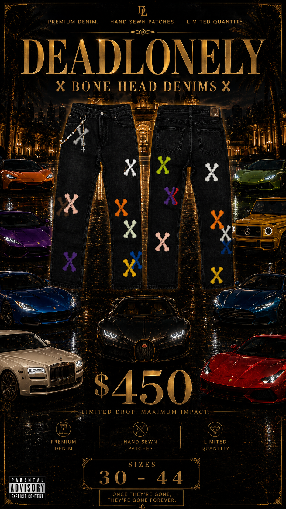 Bone Head Baggy Pants