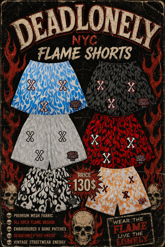 DEADLONELY Flame Shorts