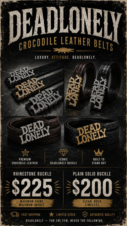 DEADLONELY Crocodile Belt (RHINESTONE)