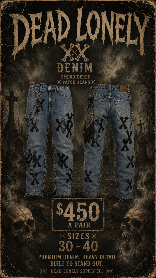 Bone Head Baggy Jeans (Blue Denim)