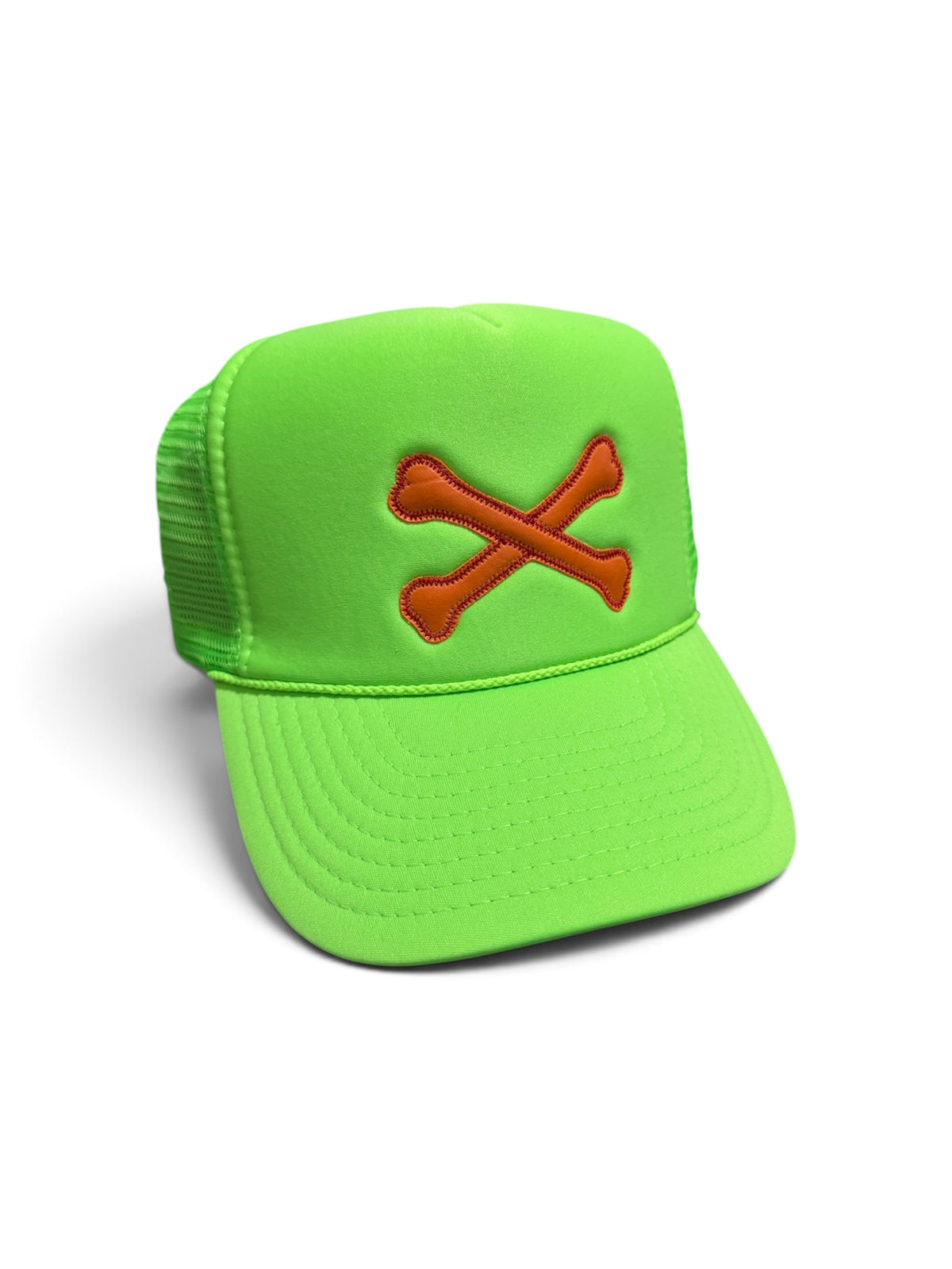 DeadLonely Leather Bone Trucker Hat