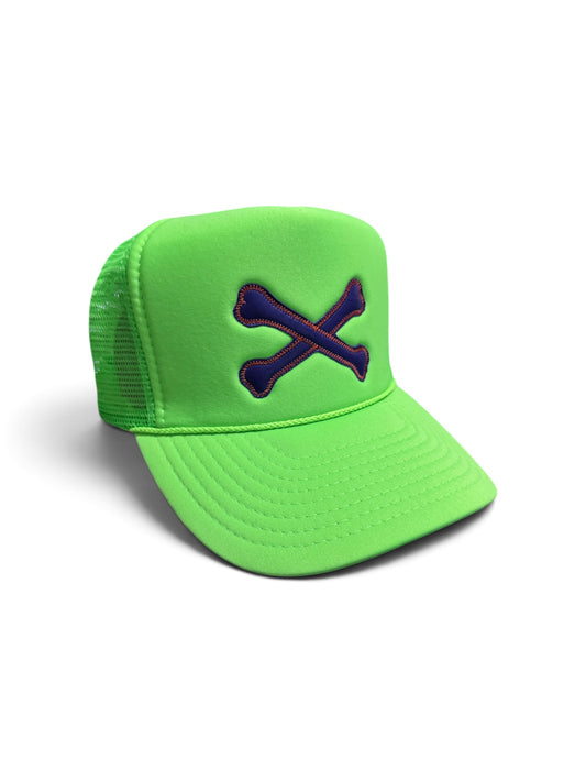 DeadLonely Leather Bone Trucker Hat