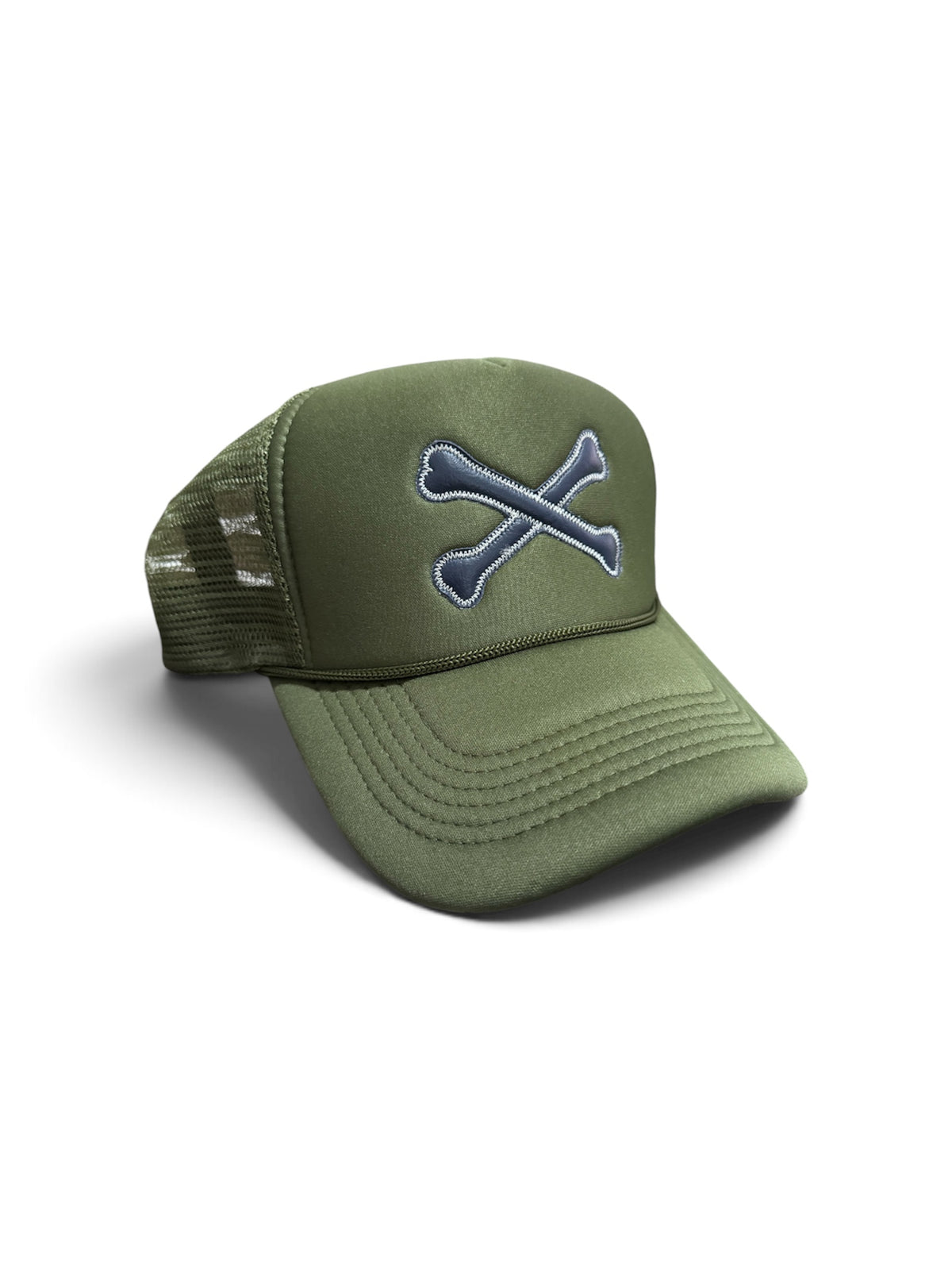 DeadLonely Leather Bone Trucker Hat