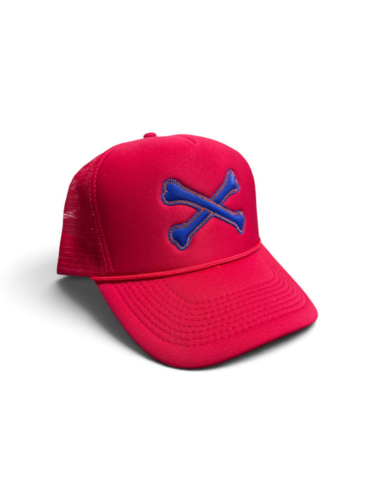 DeadLonely Leather Bone Trucker Hat