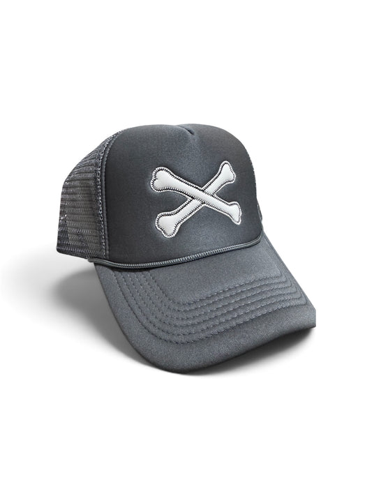 DeadLonely Leather Bone Trucker Hat