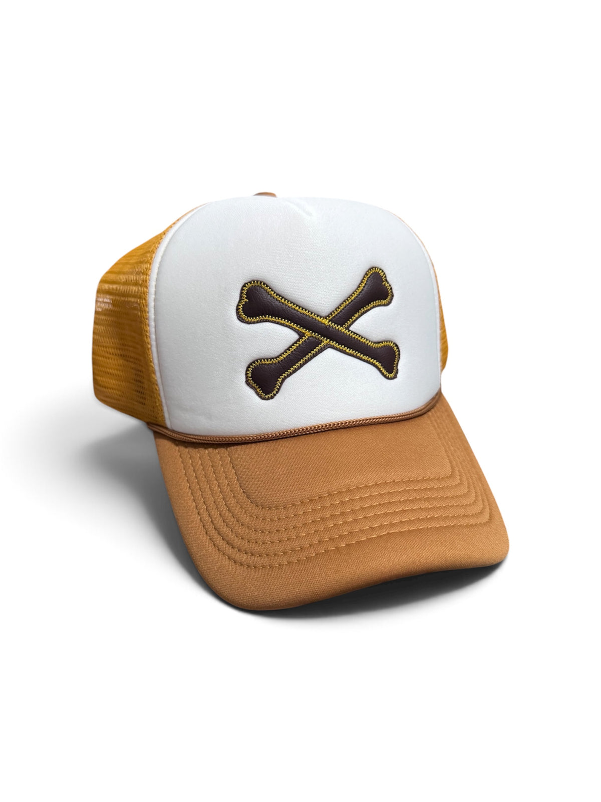 DeadLonely Leather Bone Trucker Hat