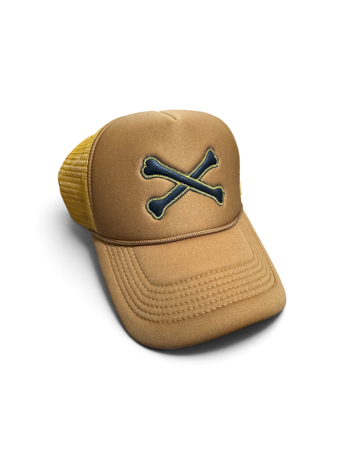 DeadLonely Leather Bone Trucker Hat