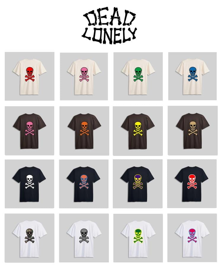 DEADLONELY Skull and Bones T-shirt