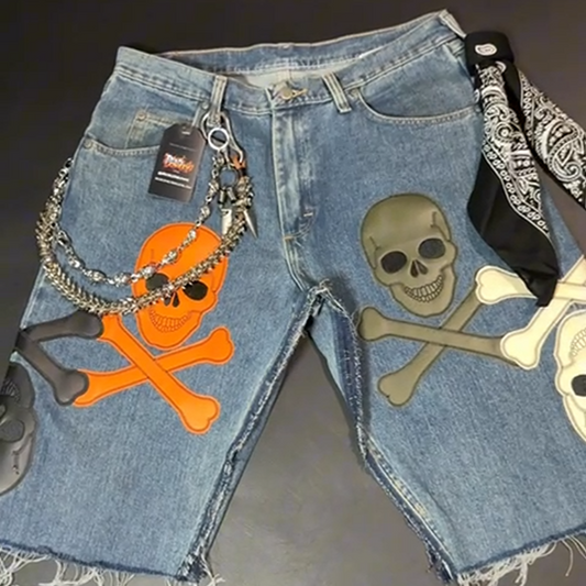 Deadlonely Skull & Bonez Jorts (Undefeated 4's Colorway)